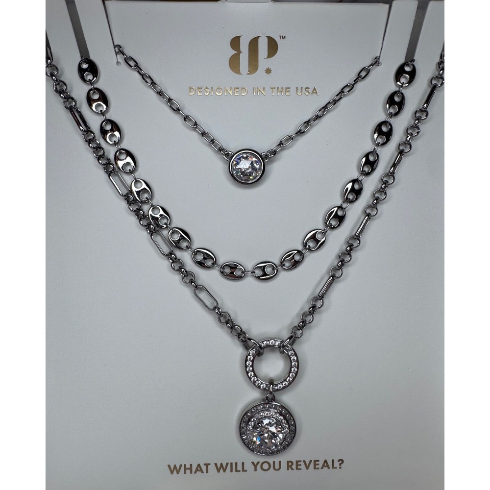 Bomb Party Luxe Layer NK19722 "It's Your Time" Cubic Zirconia Silver Plating